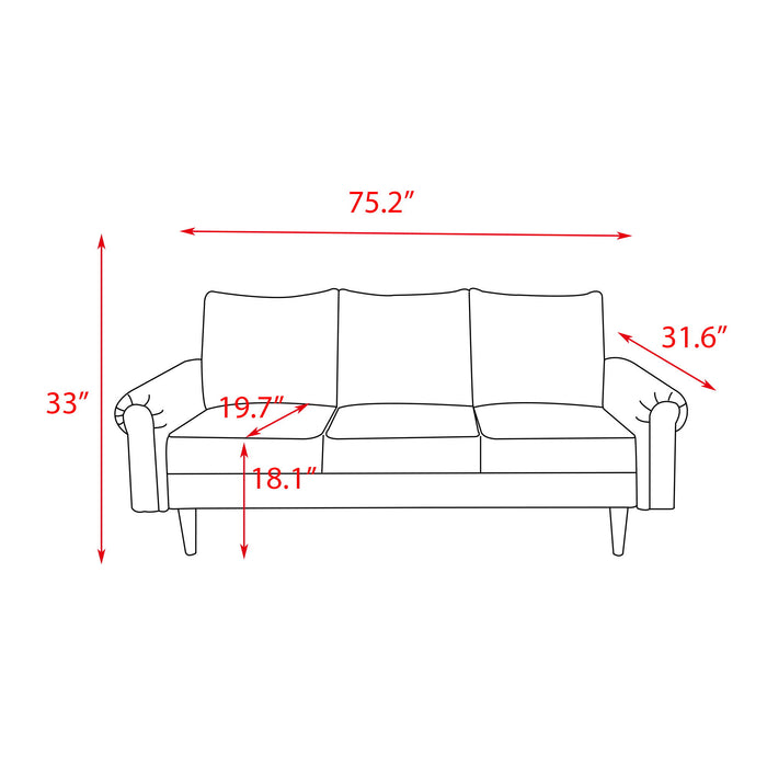 Graceful Design Plush Comfort Sofa