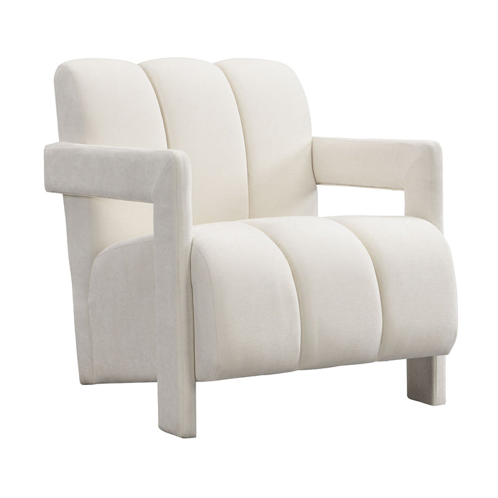 Modern Minimalist Leisure Armchair With L Shaped Armrests