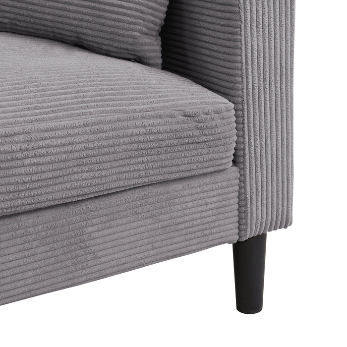 High Resilience Loveseat Sofa With Wooden Frame