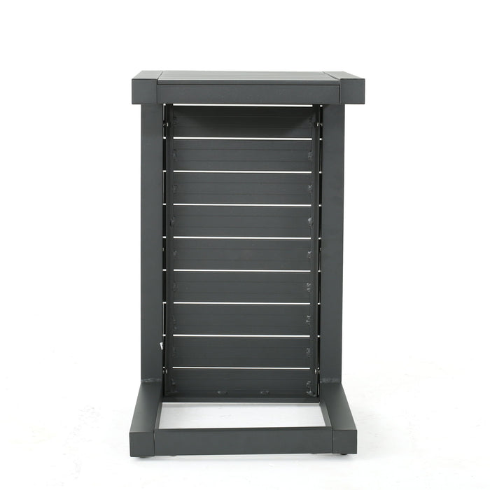 Aluminum Outdoor C - Shaped Side Table For Patio