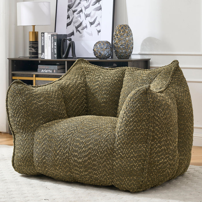 Comfortable Chenille Sofa Chairs With Highly Resilient Foam For Living Rooms And Bedrooms
