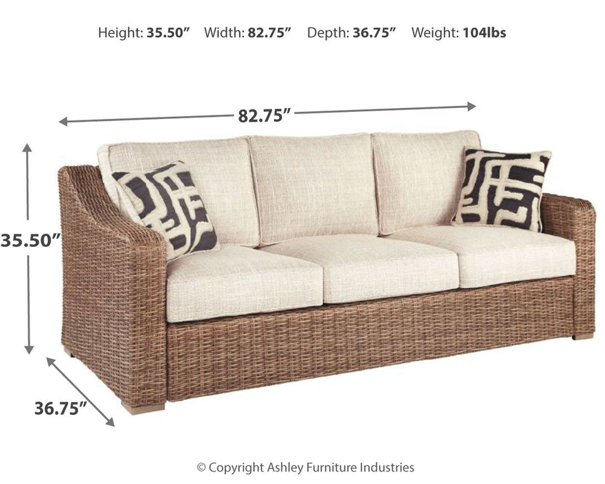 Beachcroft - Sofa with Cushion - Beige