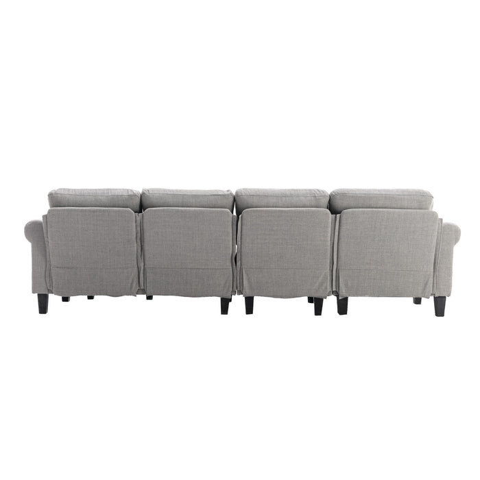 Coolmore Accent Sofa / Living Room Sofa Sectional Sofa - Fabric - Light Gray