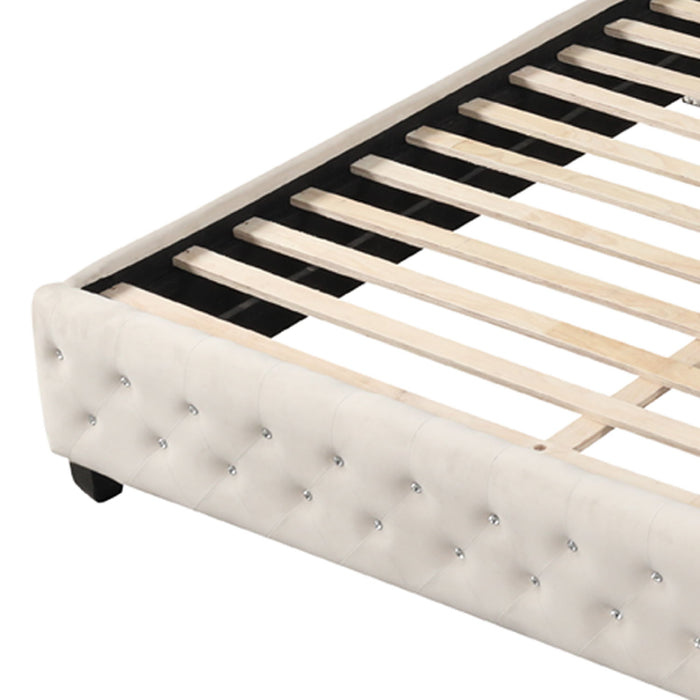 Sophia - Crystal Tufted Upholstered Bed