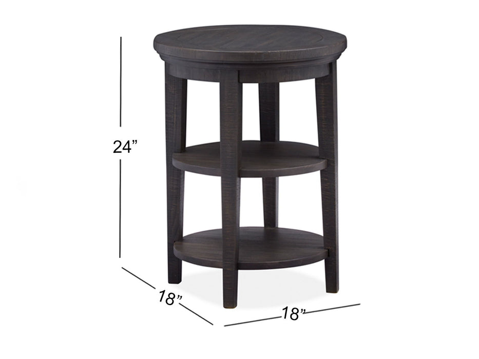 Westley Falls - Round Accent End Table - Graphite