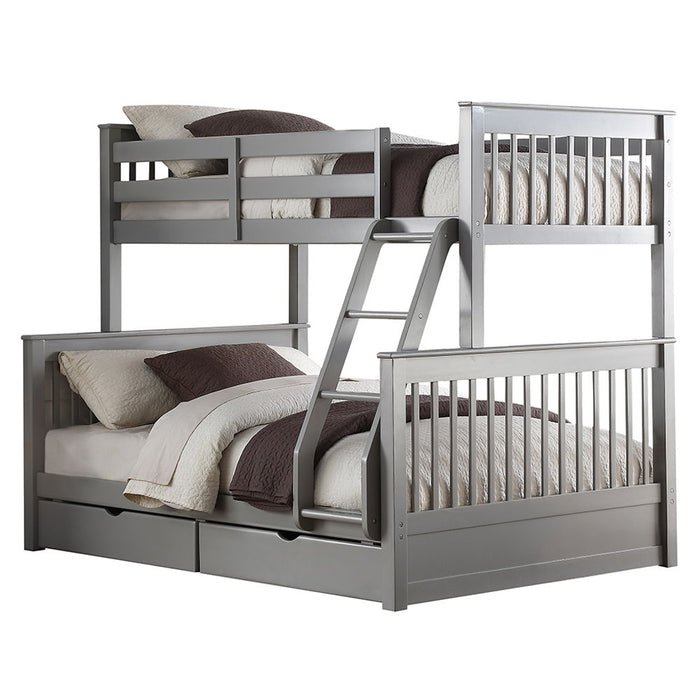 Haley II - Twin Over Full Bunk Bed With Storage