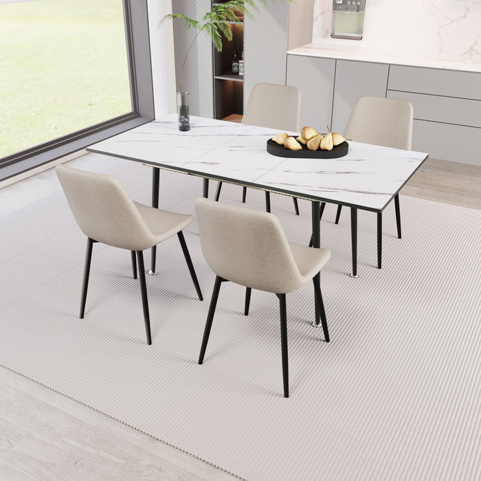 Modern Extendable Dining Table And Chair Set