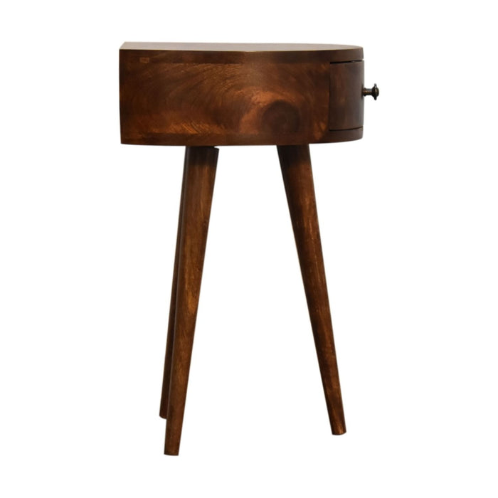 Semi Circle Nightstand - Chestnut