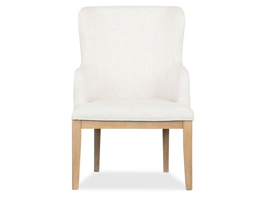 Somerset - Dining Arm Chair With Upholstered Seat & Back (Set of 2) - Butternut and Omari Natural