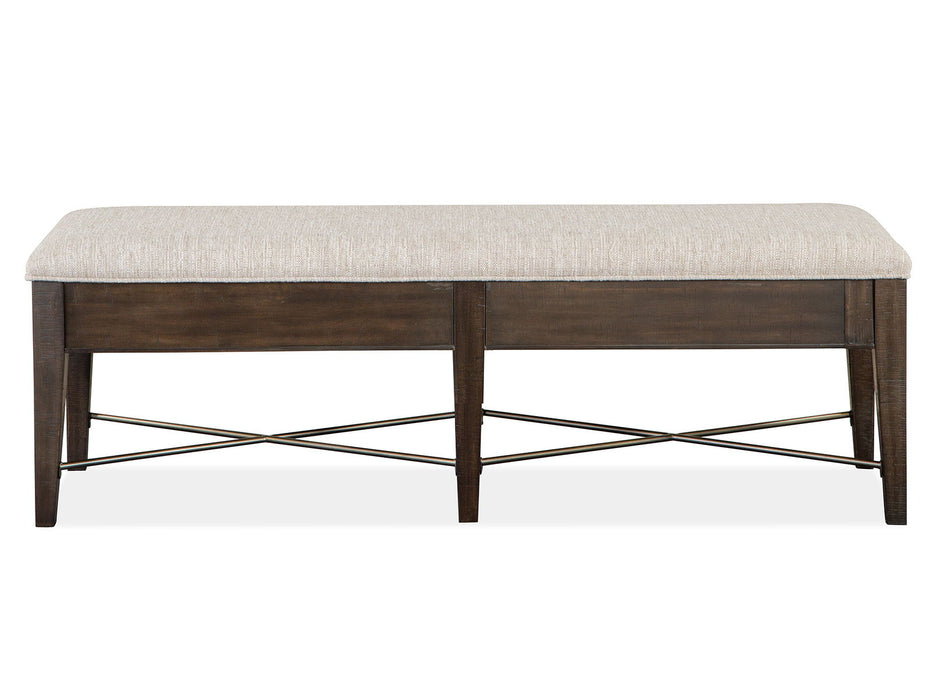 Westley Falls - Bench With Upholstered Seat - Graphite
