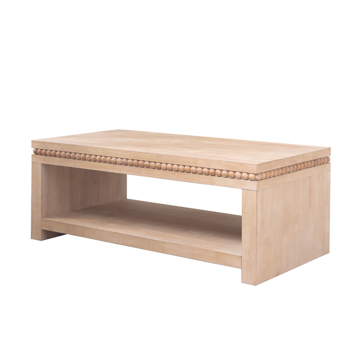 Modern Coffee Table With Beaded Trim