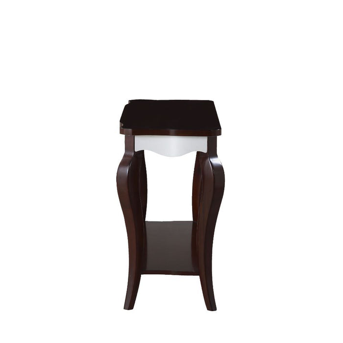 Mathias - Sofa Table - White & Walnut