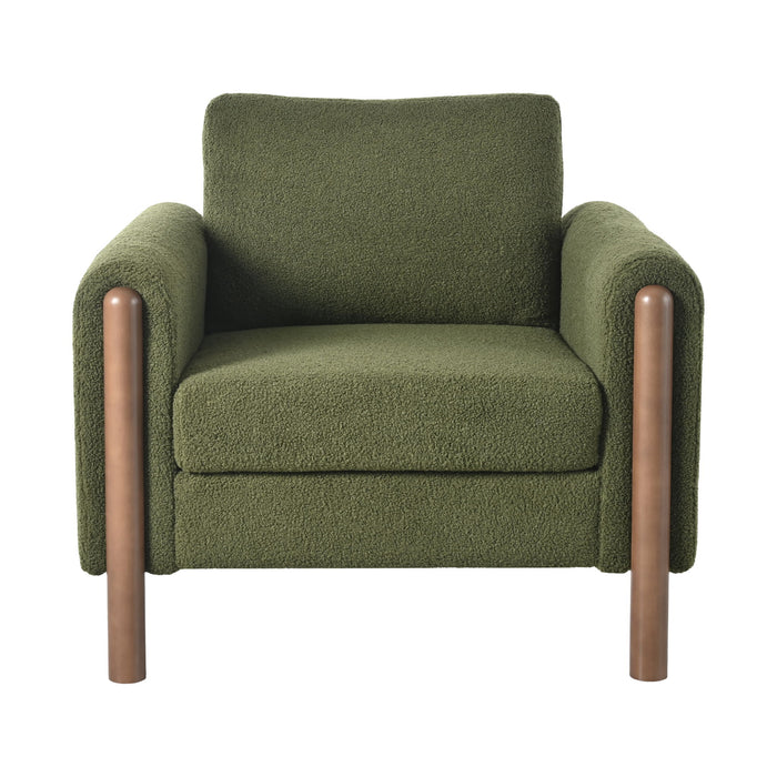 Oversized Accent Chair With Curved Armrests