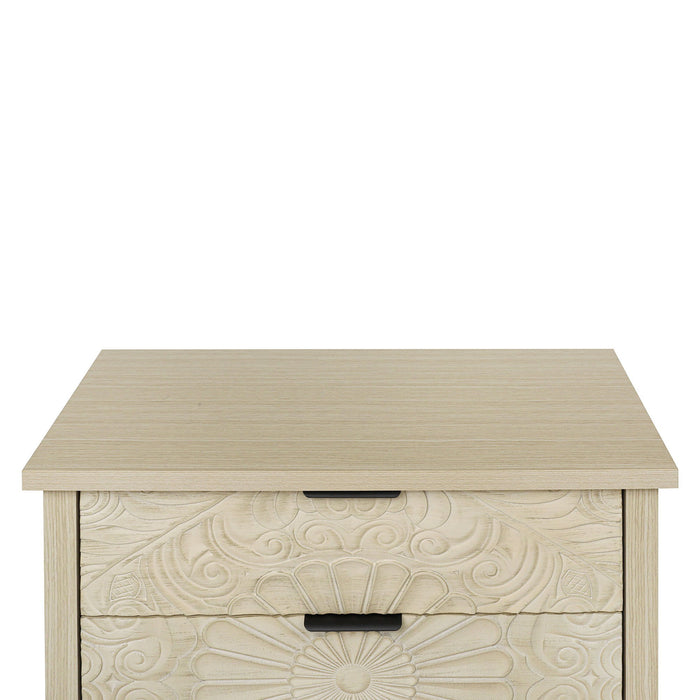 3 Drawer Cabinet, American Furniture, Suitable For Bedroom, Living Room, Study - Natural