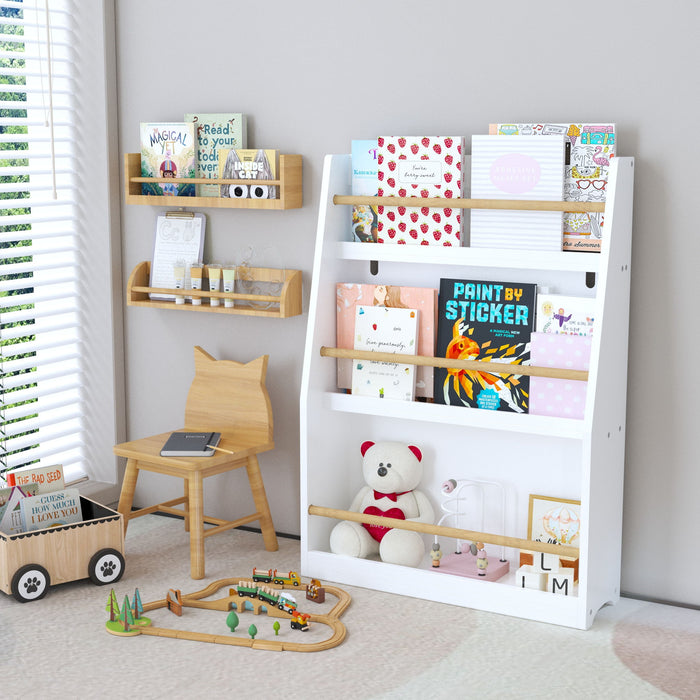 3 Tier Book Shelf, Compact Storage For Bedrooms