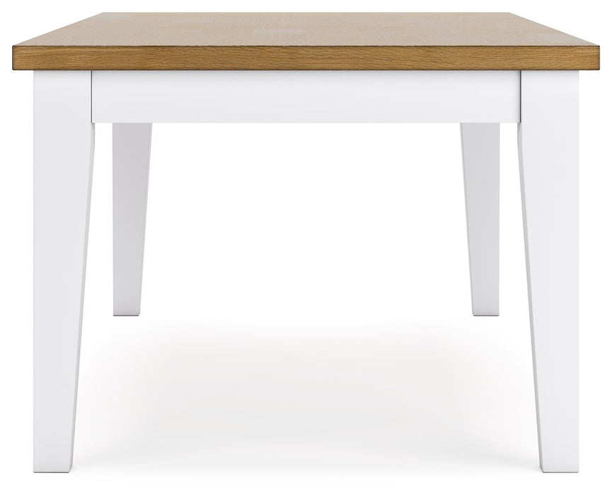 Ashbryn - Rectangular Dining Room Table - White / Natural