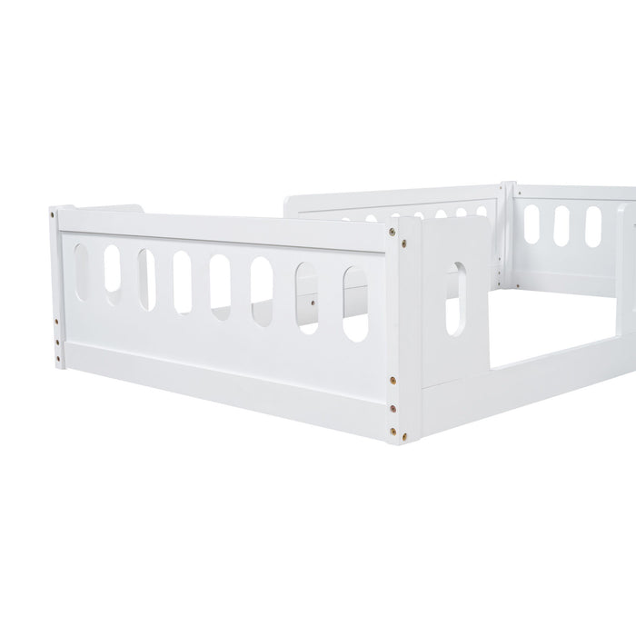 Platform Bed With Guardrail