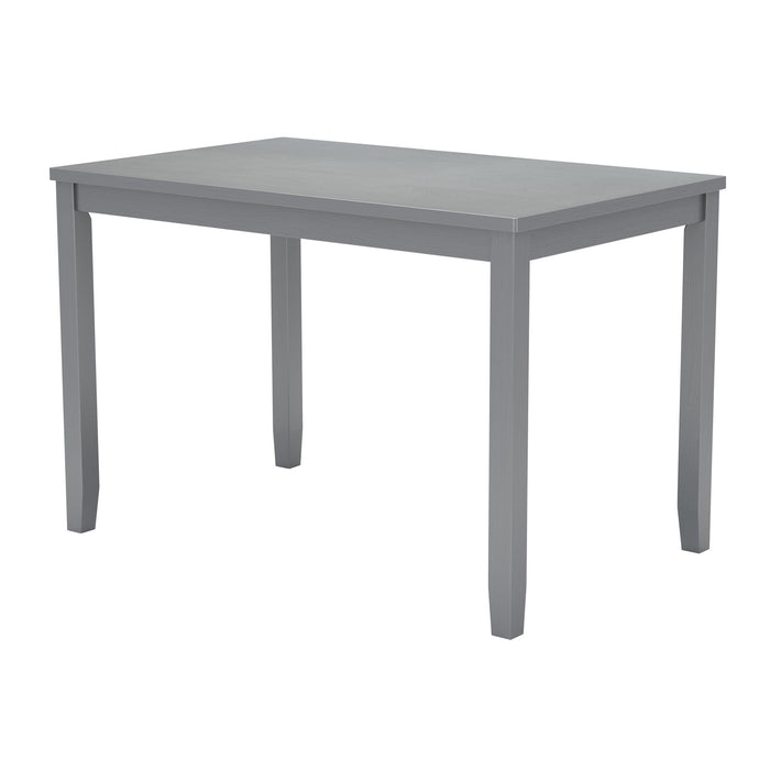 5 Pieces Modern Dining Set, Rectangular Wooden Dining Table With 4 Upholstered Chairs