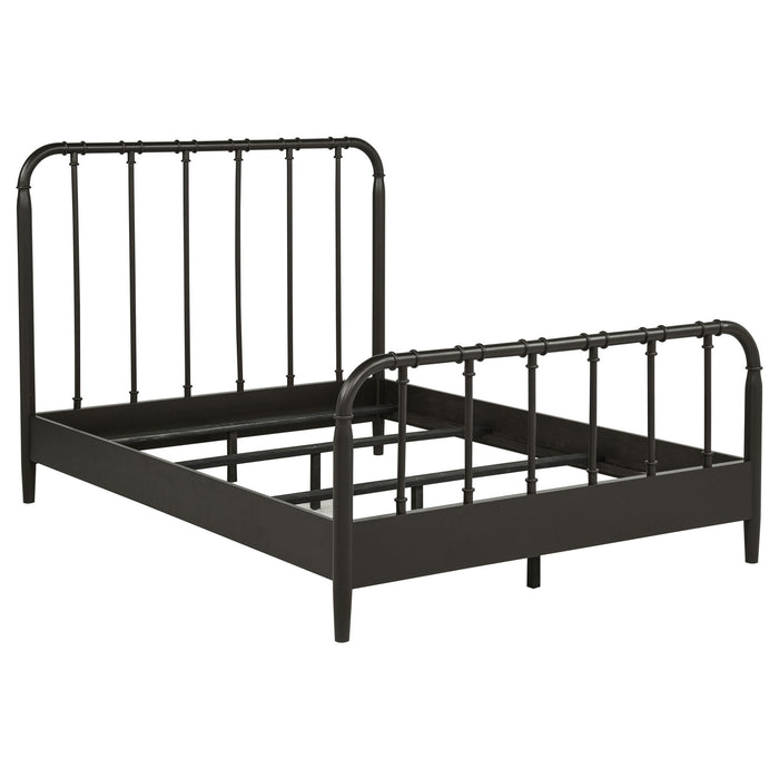 Rocco All Wood Water Pipe Open Frame Full Bed Dark Bronze