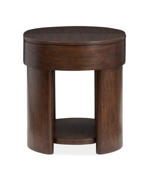 Holloway - Oval End Table - Toasted Almond