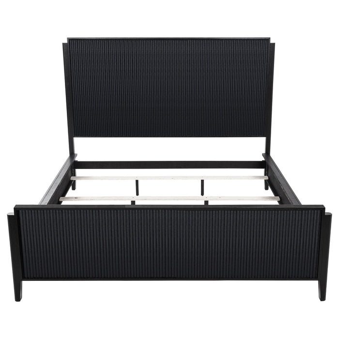 Brookmead Wood California King Panel Bed Black