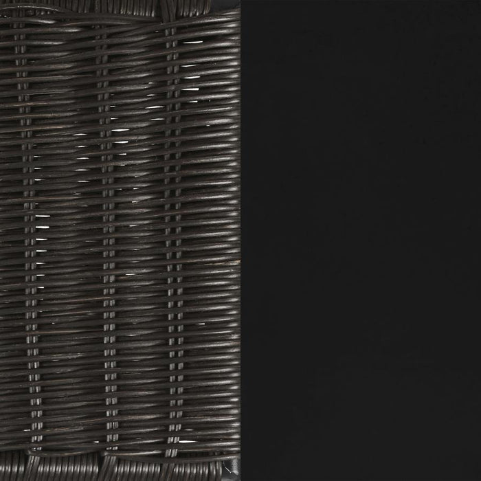 Dacy - Faux Rattan Metal Dining Side Chair (Set of 2) - Brown