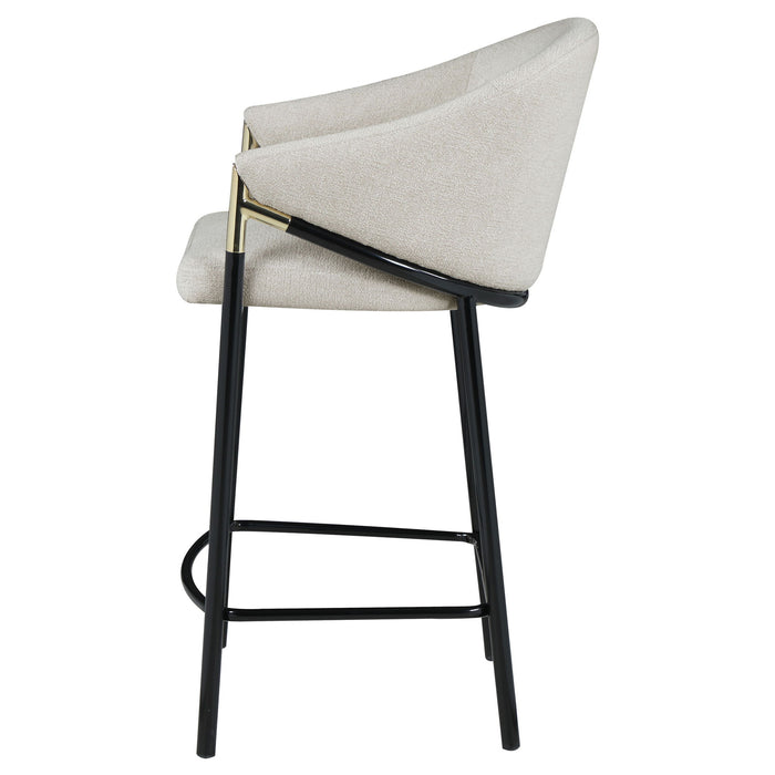 Sloped Arm Counter Stools (Set of 2) - Beige
