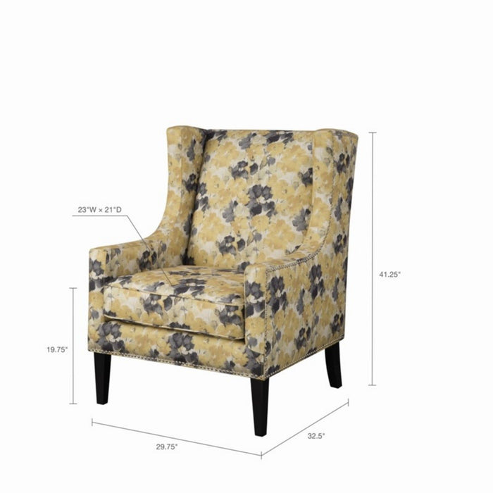 Barton - Wing Chair With Nail Head Accents