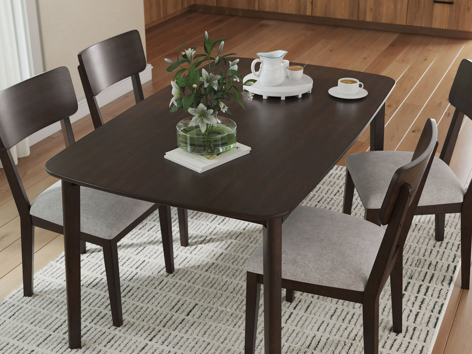 Mallenette - Dining Room Table Set (Set of 5) - Merlot