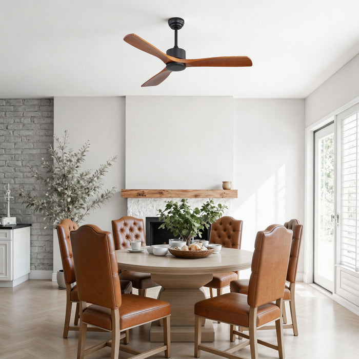 52" All Ceiling Fan With DC Reversible Motor, 3 Blades