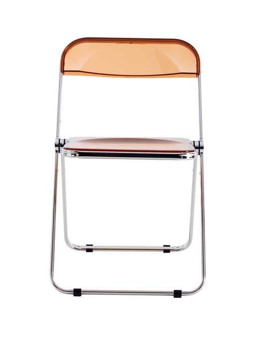 Clear Transparent Folding Chair - Yellow