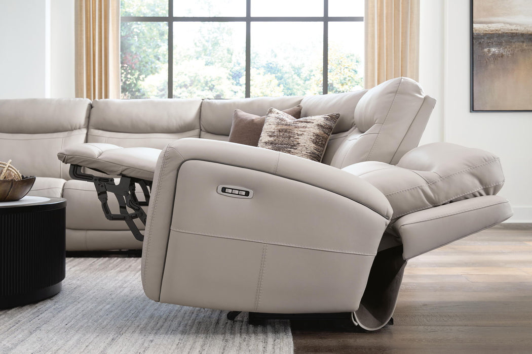 Gravier - 5-Piece Power Reclining Sectional - Gray