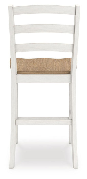 Purlaney - Barstool (Set of 2) - Antique White / Natural