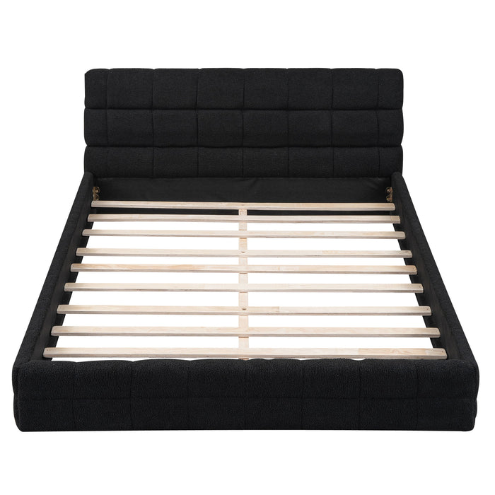 Upholstered Platform Bed With Headboard