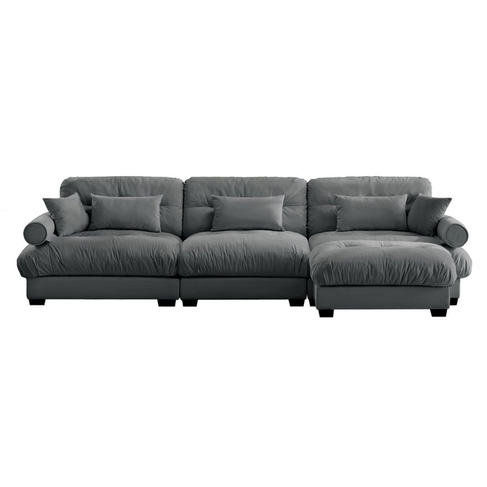 Super Comfort Oversized Modular Sectional Sofa With Movable Ottoman