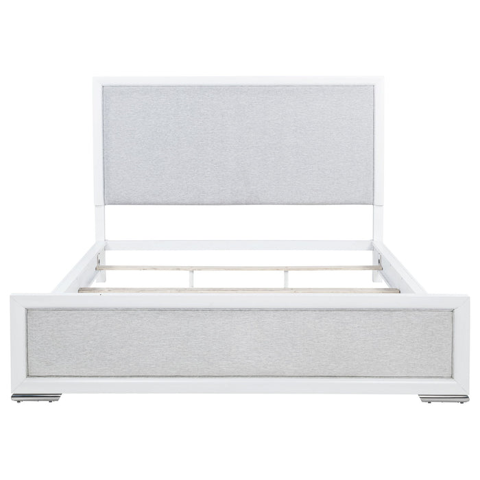 Gracemont 57-inch California King Panel Bed Grey and White