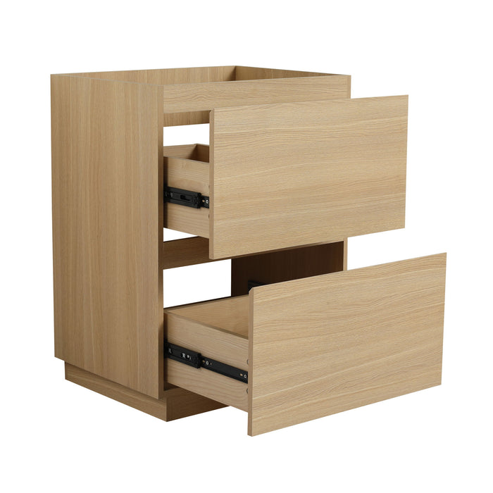 Modern Freestanding Bathroom Vanity Cabinet With Double Drawer