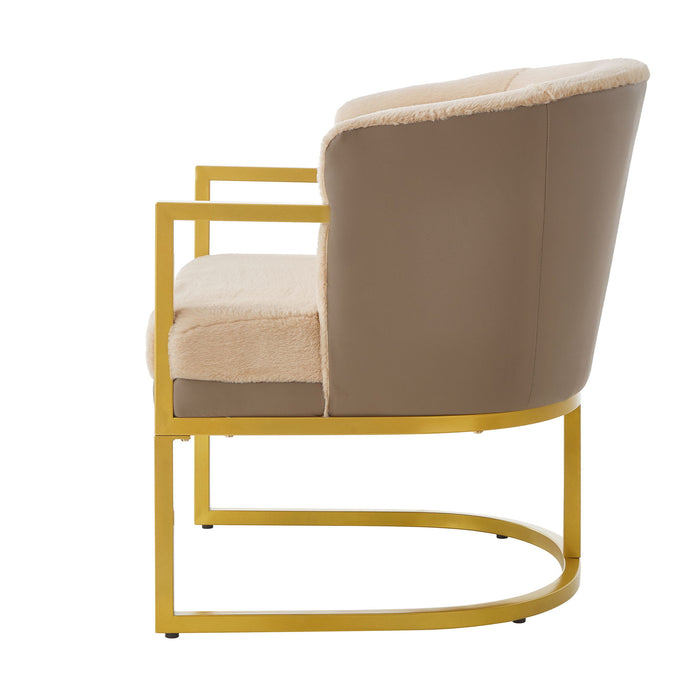 Upholstered Reading Accent Armchair For Living Room