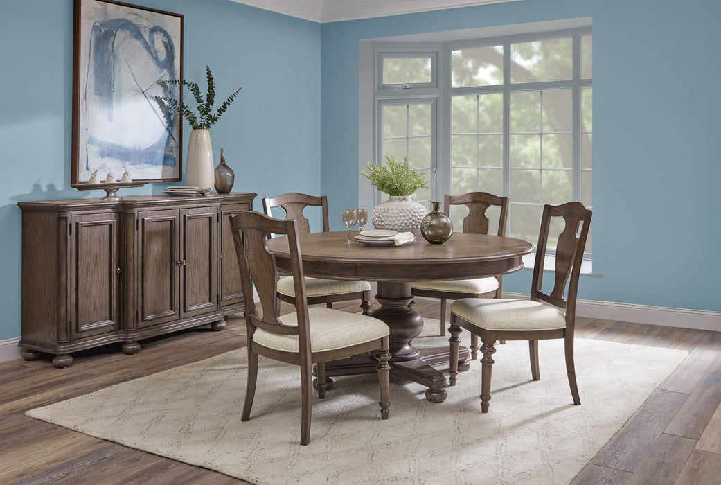 Saddle Creek - Round Dining Table - Timber Brown