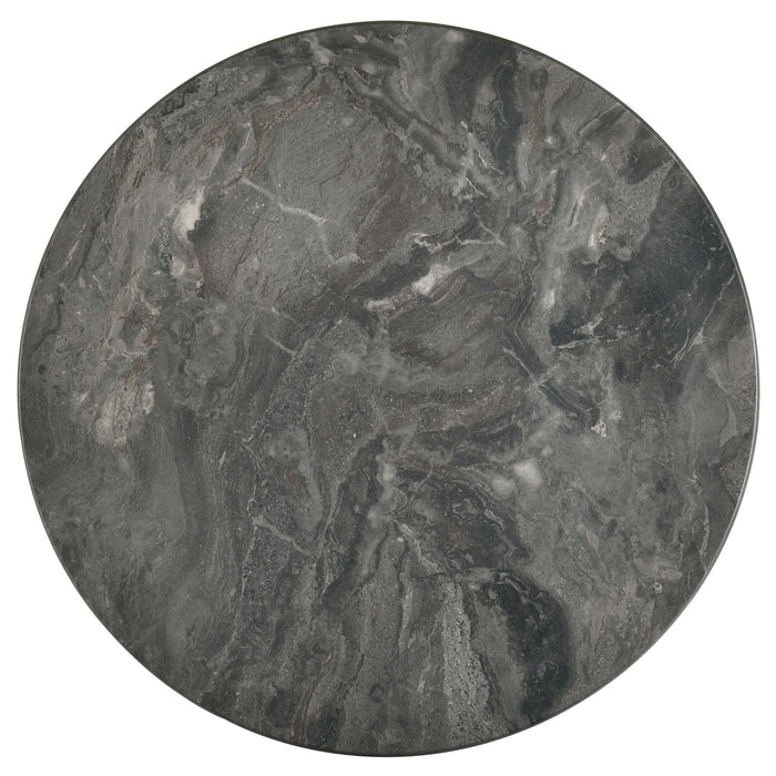 Bradley Round SmartTop End Side Table Smokey Grey and Brown