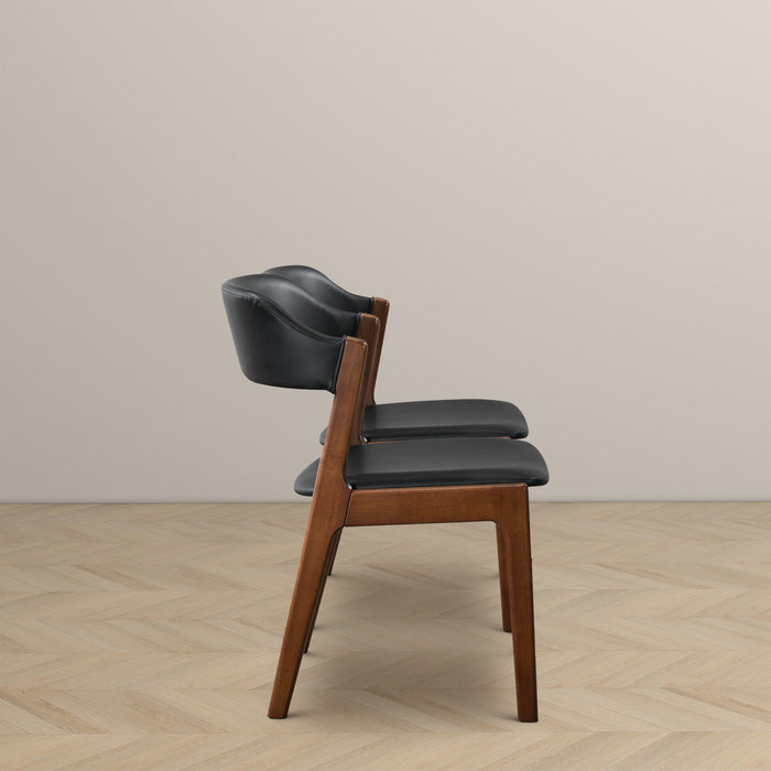 Enzo - Dining Chair (Set of 2) - Black / Brown