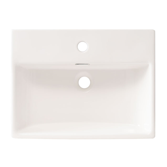 Bathroom Vanity With Ceramic Sink And Ample Storage, Ideal For Small Bathrooms