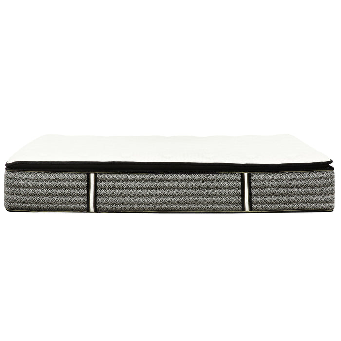 14" Premium Pocket Coil Hybrid Mattress With Gel Memory Foam, Super Plush - Gray / White - King