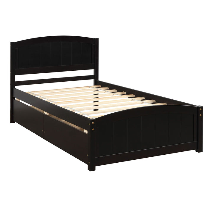 Platform Bed & Headboard, Footboard And Wood Slat Support