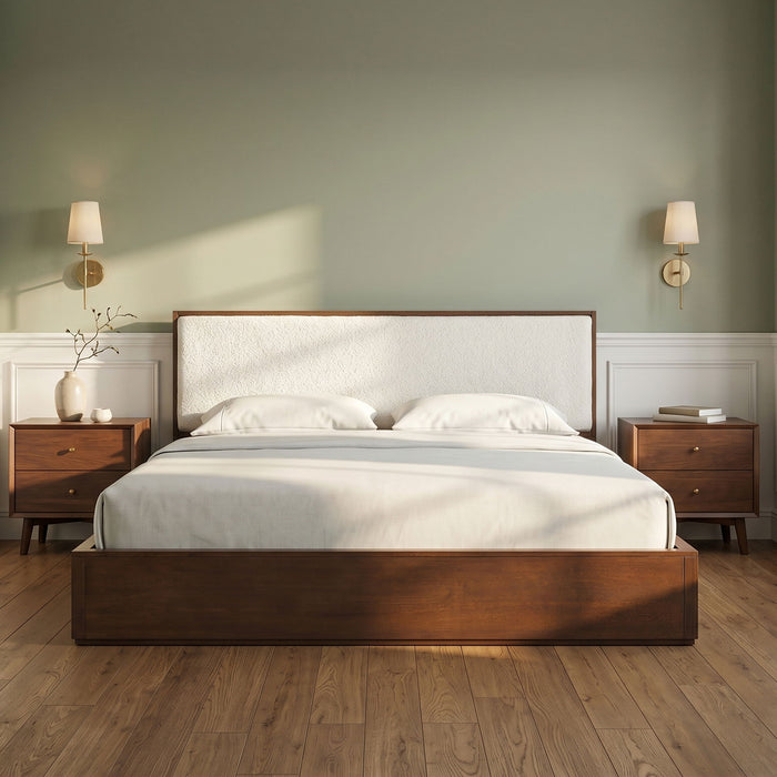 Bed With Upholstered Headboard