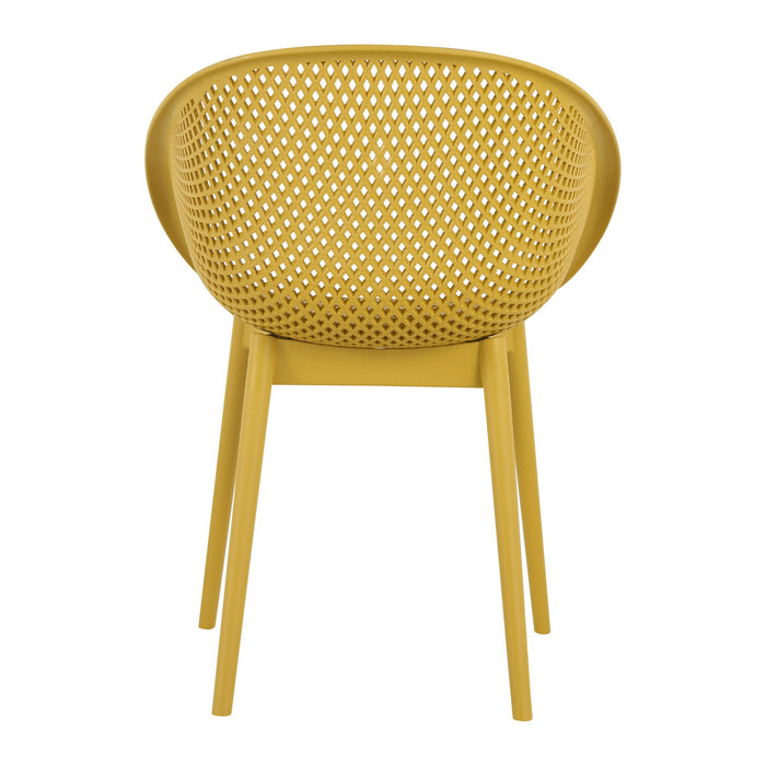 2 Piece Durable Single Chair With Mesh Hollow Out Design