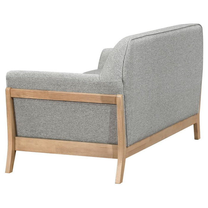 Vaughn - Fabric Upholstered Flared Arm Loveseat - Gray