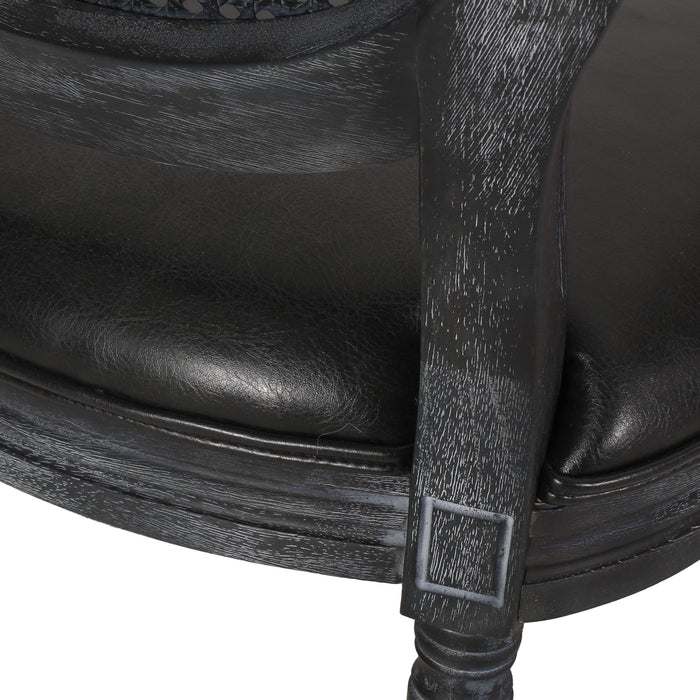 French Country Dining Chair With Cane Backrest (Set of 2)