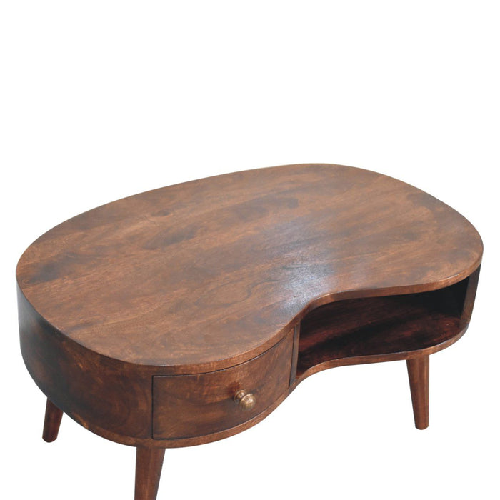 Wave Coffee Table With 1 Drawer