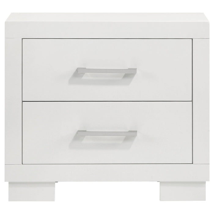 Jessica 2-drawer Nightstand Snow White